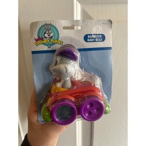 Vintage Baby Looney Tunes Roadster Baby Bugs Toy Car Plastic New